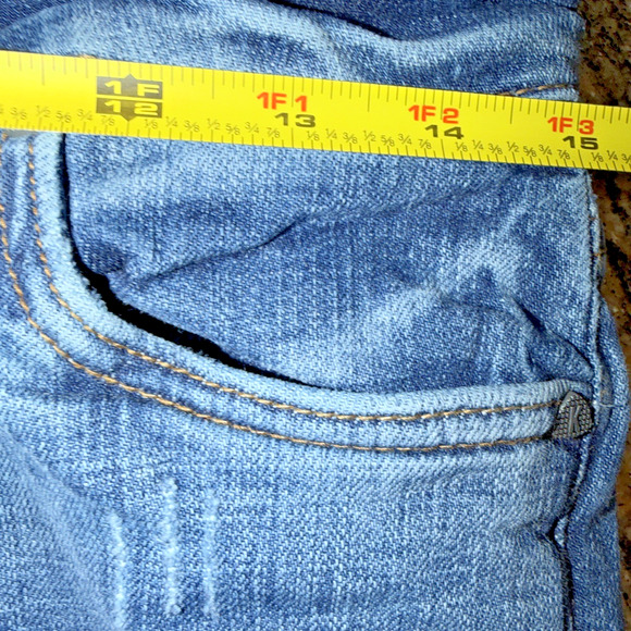 KUT From The Kloth Catherine Boyfriend Jeans Size 6 Dark Wash Distressed Cuffed - Picture 7 of 9